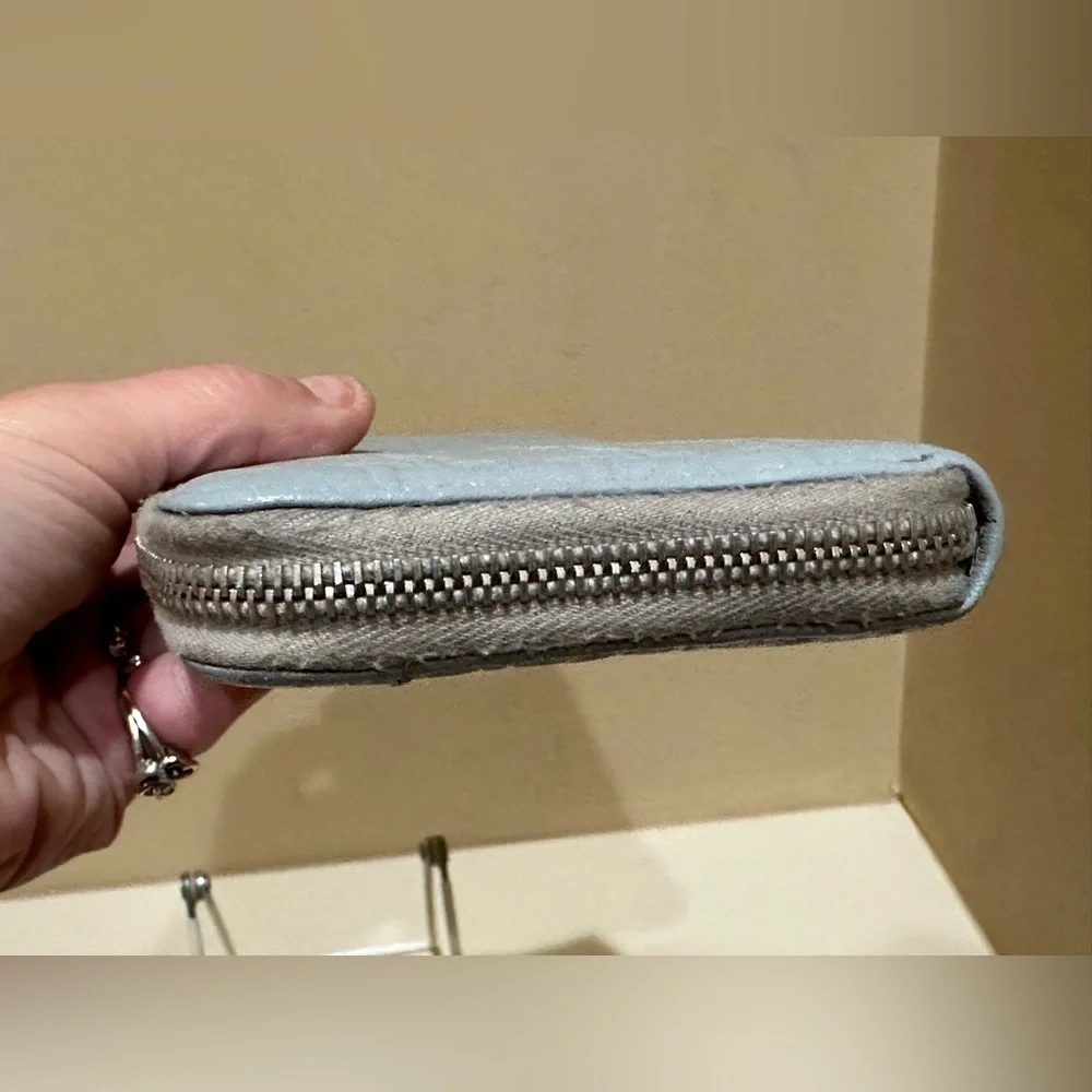 Dior Cannage Grey Zip Long Wallet